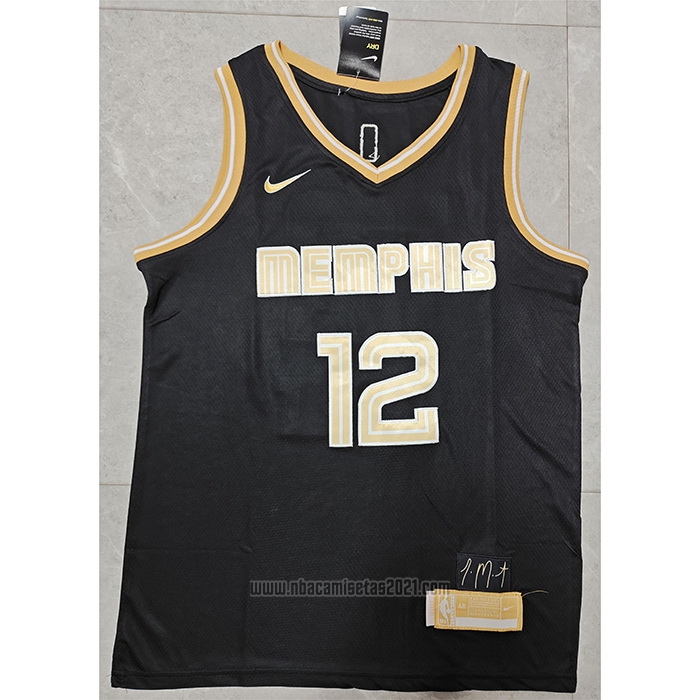 Camiseta Memphis Grizzlies Ja Morant #12 Select Series Oro Negro